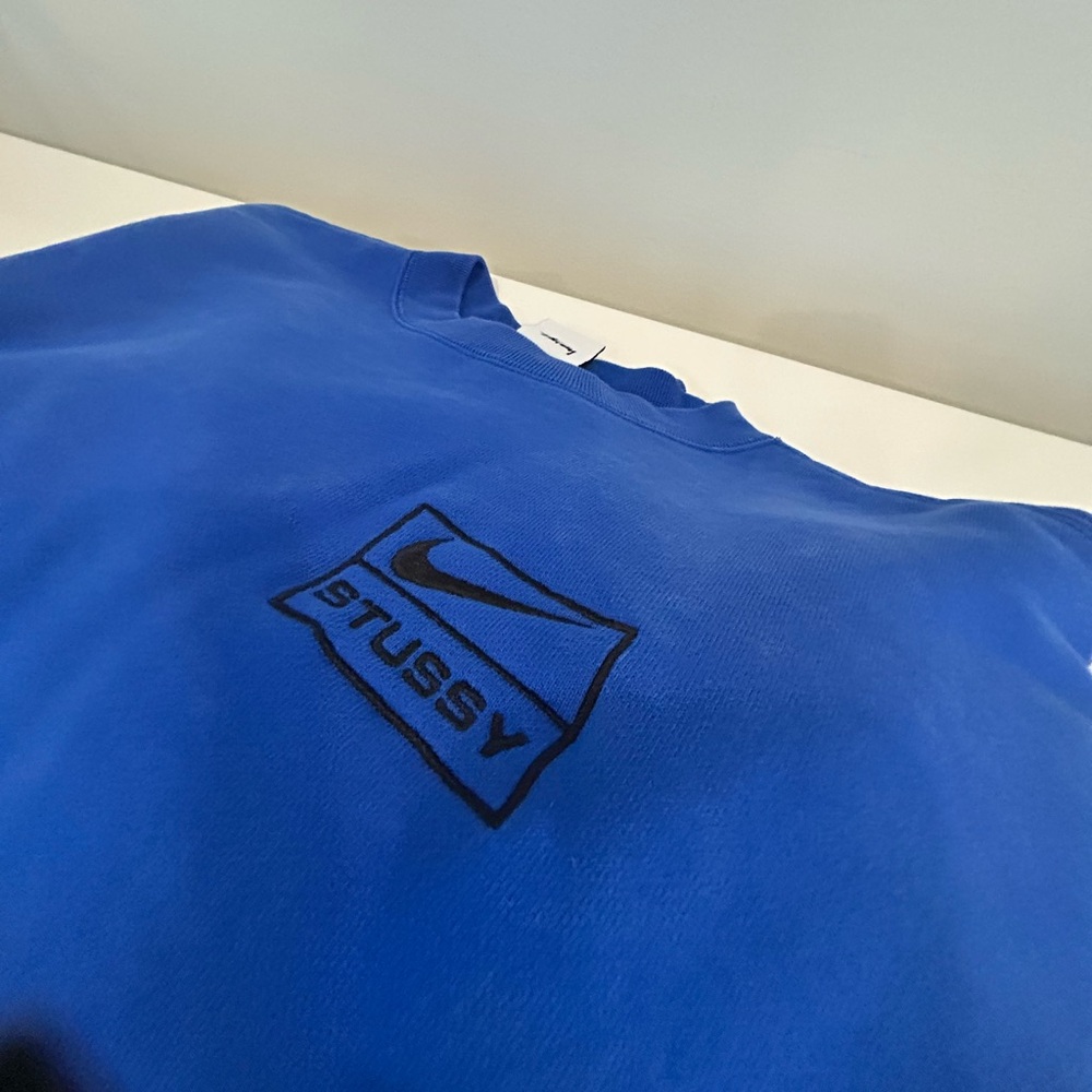 Stussy Nike blue crew neck